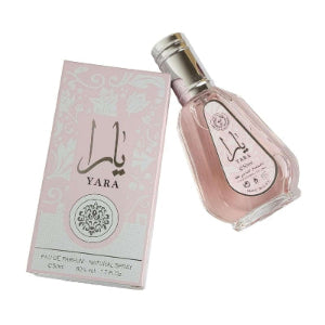 Yara Perfume Bottle & Packaging Side-by-Side View