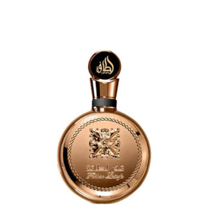 Luxury unisex perfume Fakhar Gold by Lattafa in an elegant gold bottle.