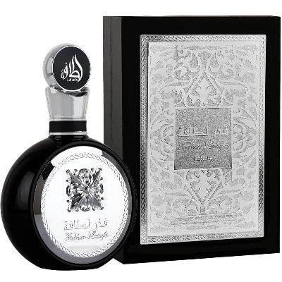 Fakhar by Lattafa bottle and packaging, a fresh clean masculine fragrance for men, long lasting and invigorating.