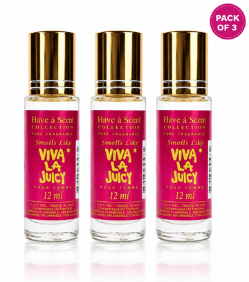 Viva La Juicy Inspired Perfume Oil 12ml – Pack of 3 | Long-Lasting Fragrance for Women