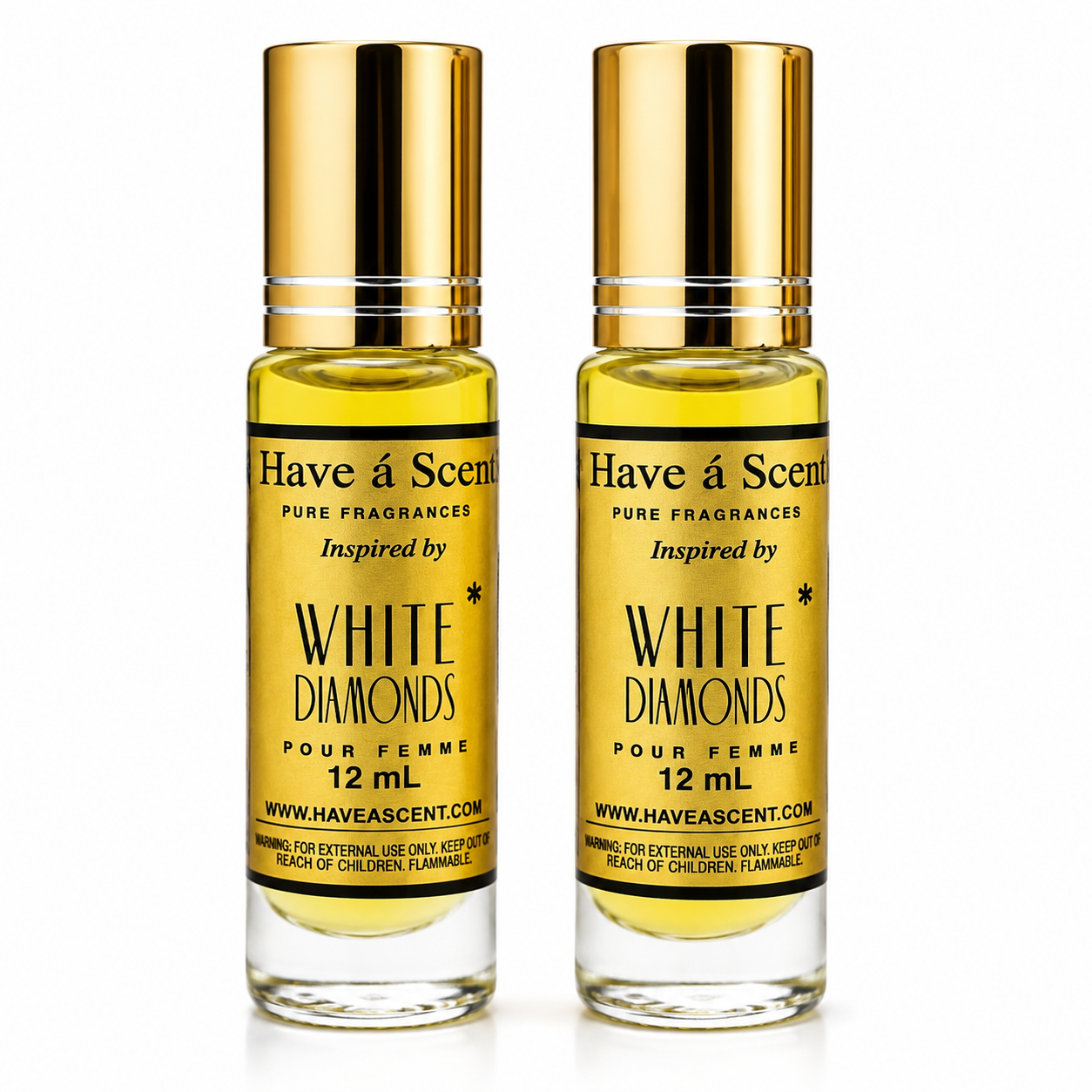 White Diamonds Inspired Perfume Oil 12ml – Pack of 3 | Long-Lasting Roll-On Fragrance for Women